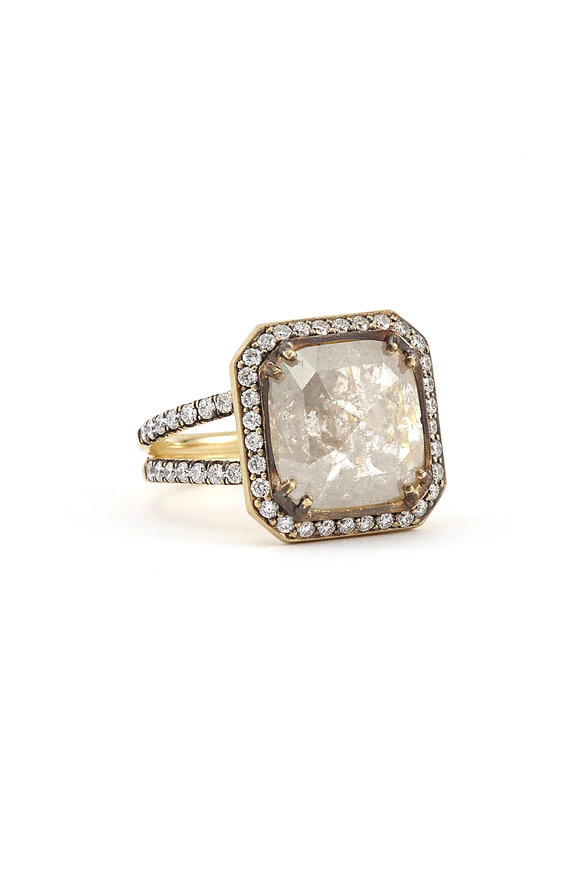Sylva & Cie 18k Gold Rough Cut Diamond Ring - view 1