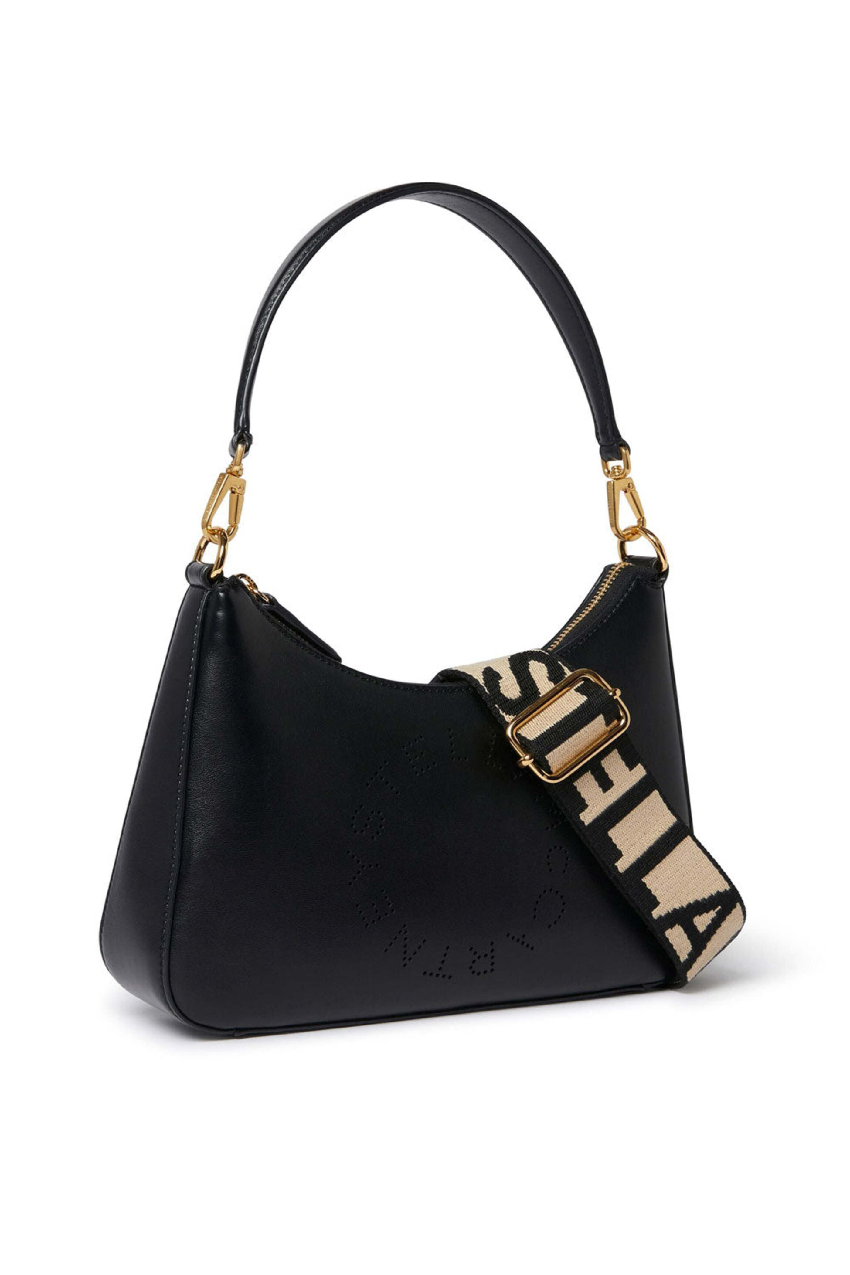 ★関税込み★ Stella McCartney SHOULDER BAG Stella McCartney - Small Logo Shoulder Bag in Black