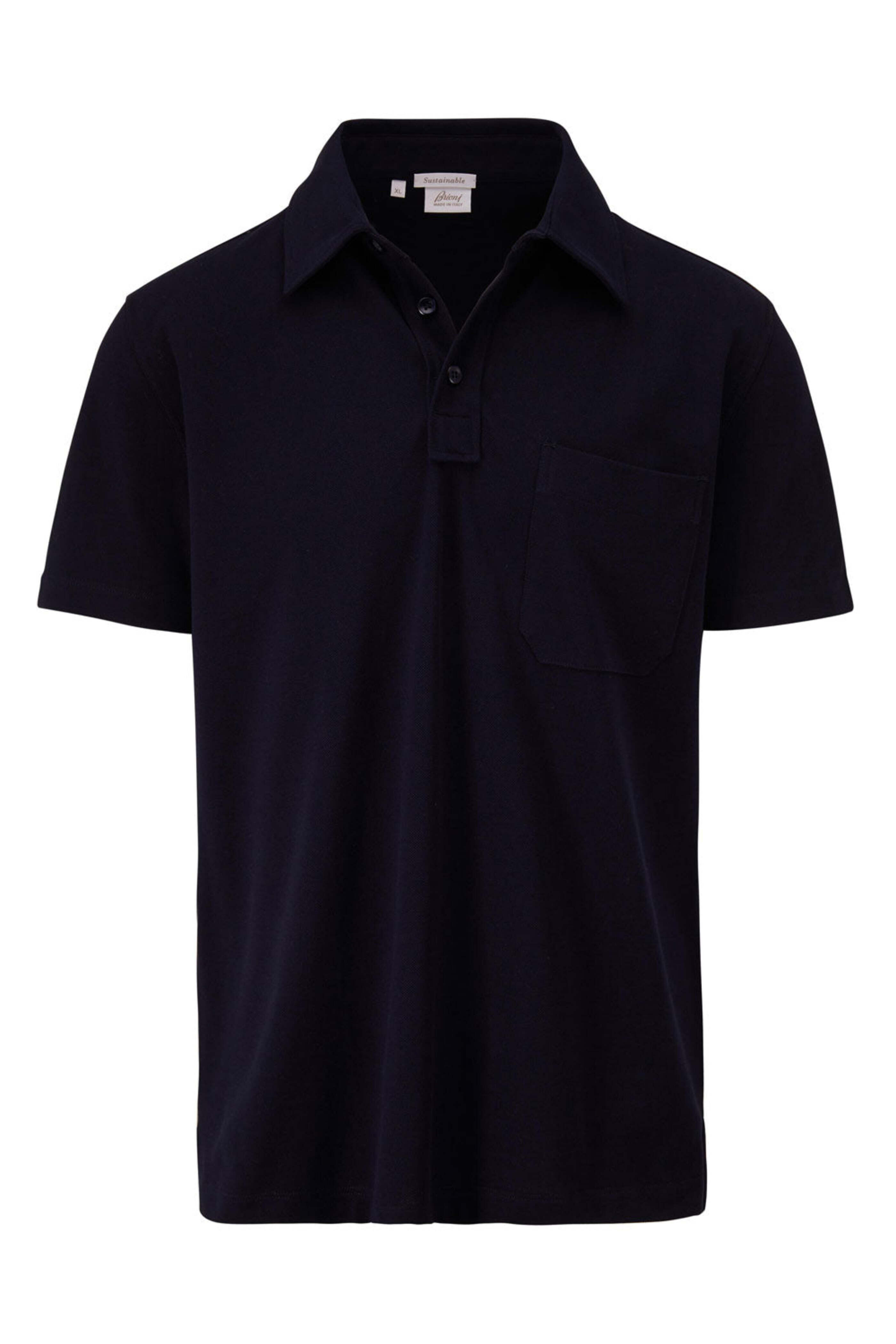 Brioni - Rust Pique Knit Button Polo