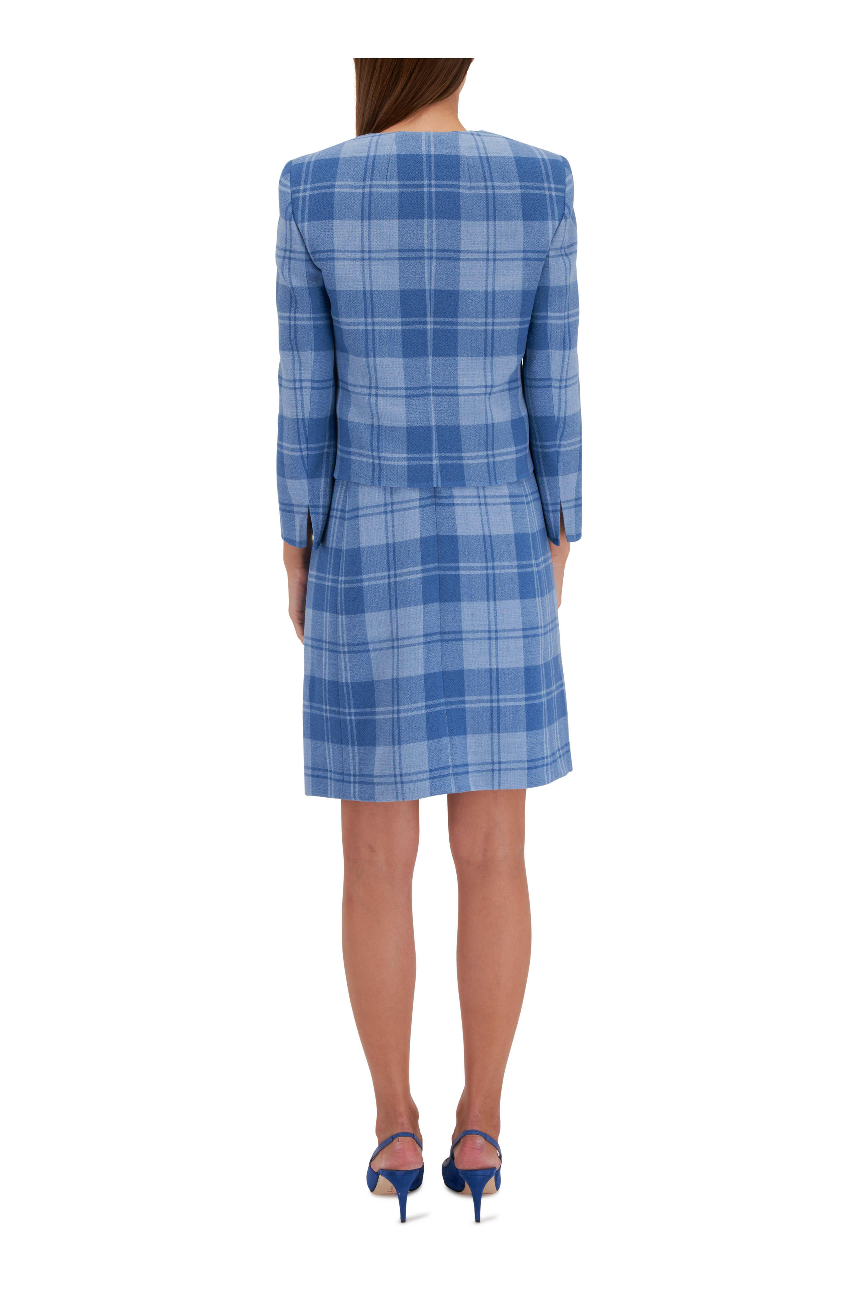 white christmas dresses Checkered Denim Mini Dress Denim / XL main image 0