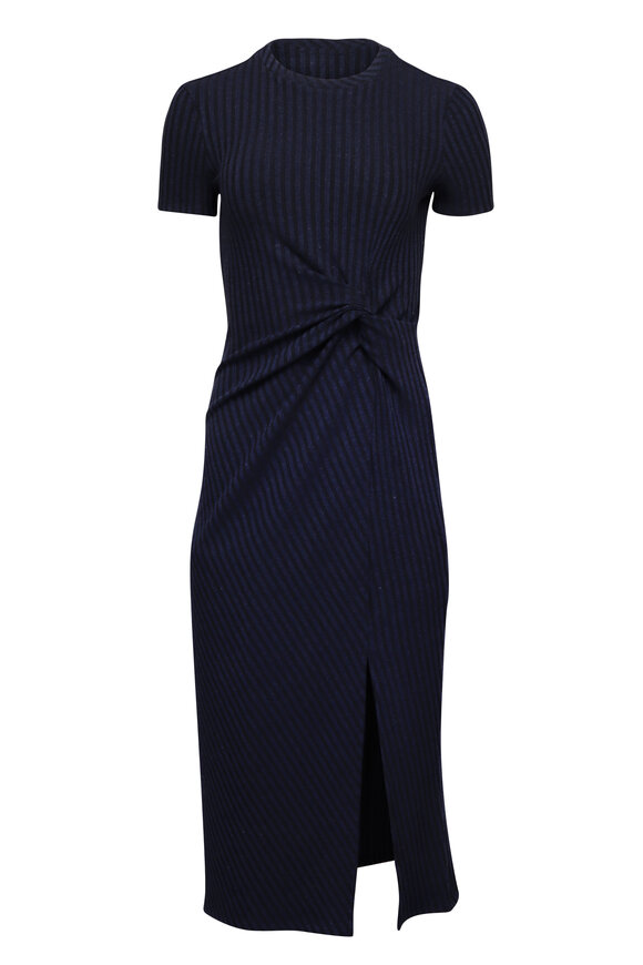 Tanya Taylor Flint Maritime Blue Knit Midi Dress