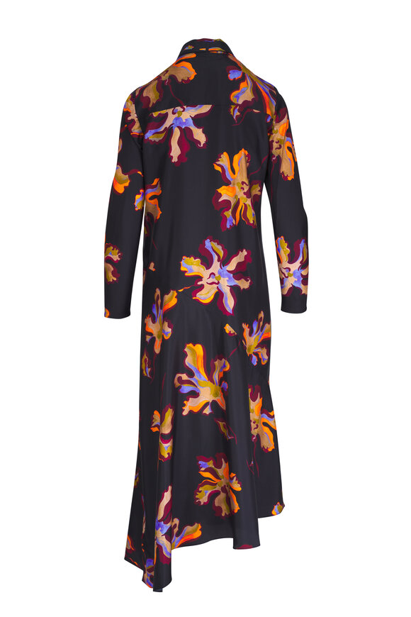 Dorothee Schumacher - Floral Seductive Black Floral Silk Dress 