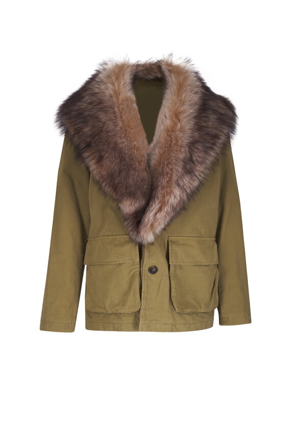 Nili Lotan Ronay Olive Green Parka