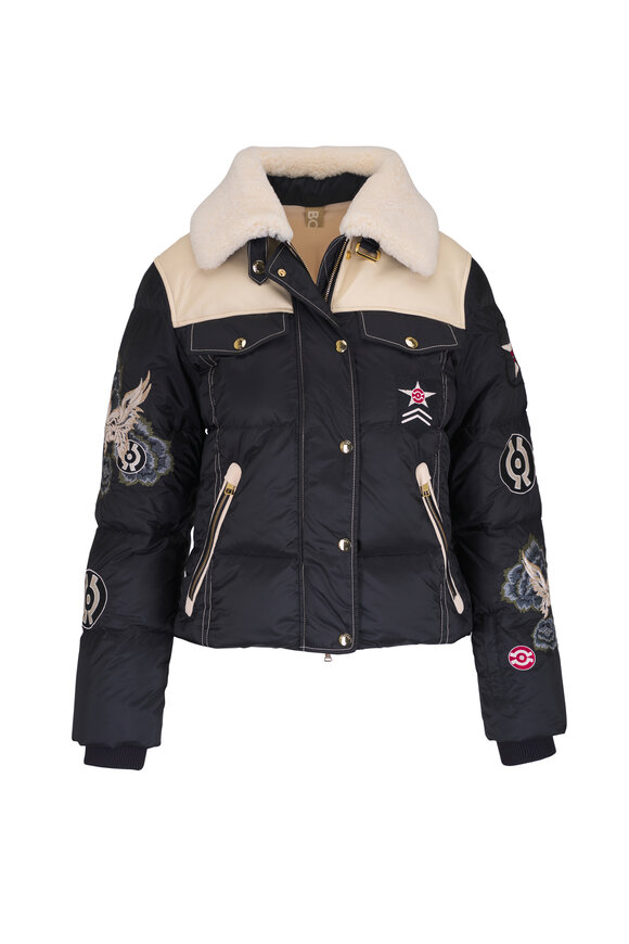 Bogner Amia Black & Cream Embroidered Ski Jacket
