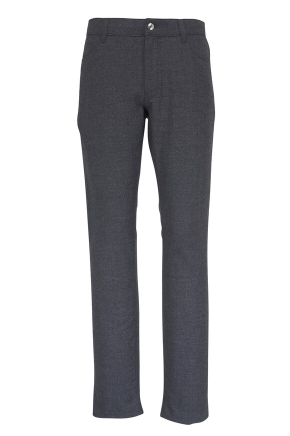 Peter Millar Gray Excursionist Flex Wool Five-Pocket Pant - view 1