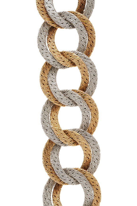 Estate Jewelry - Yellow & White Gold Woven Bracelet