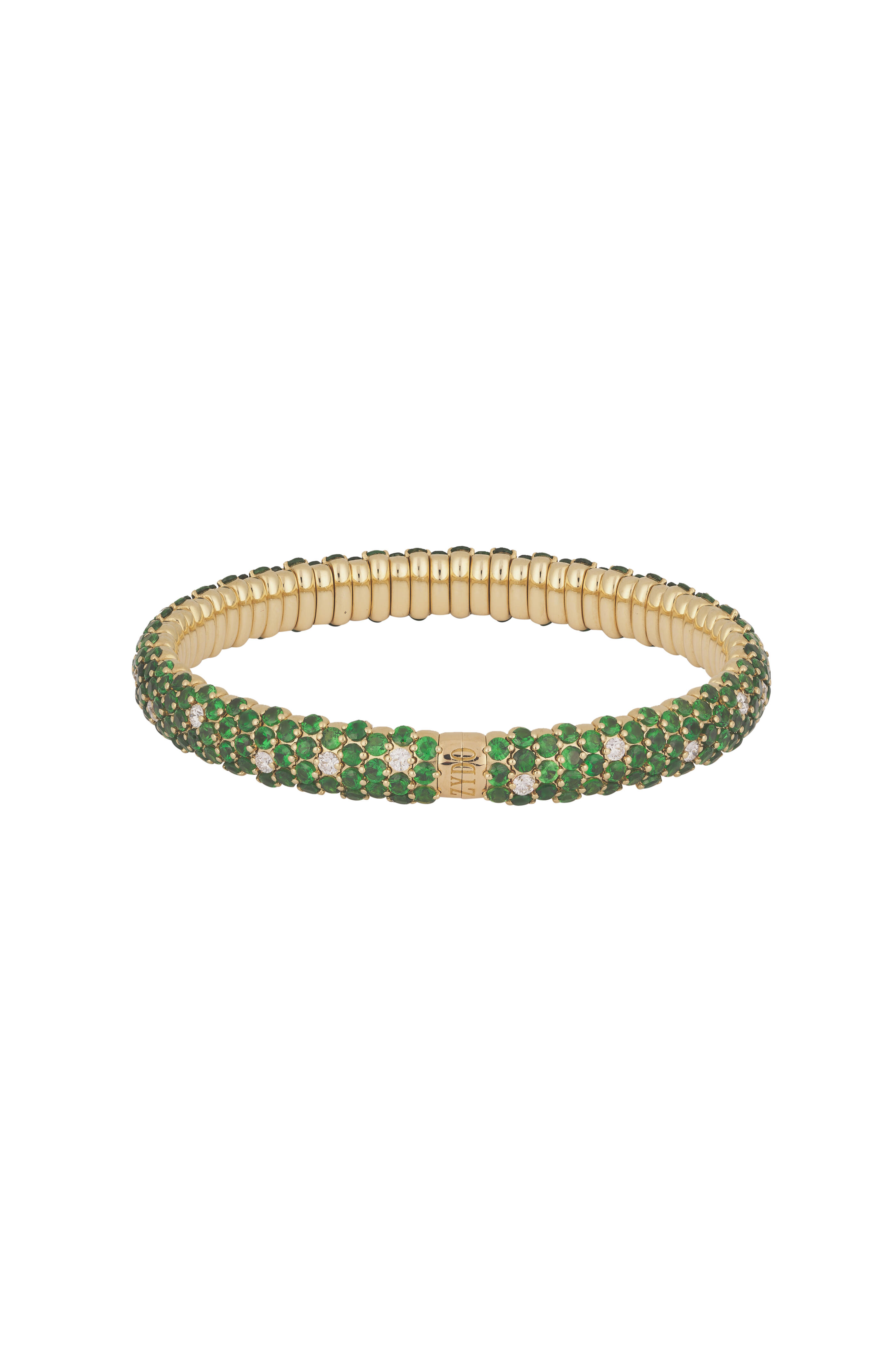 ZYDO - 18k Yellow Gold Diamond & Tsavorite Bracelet - view 3
