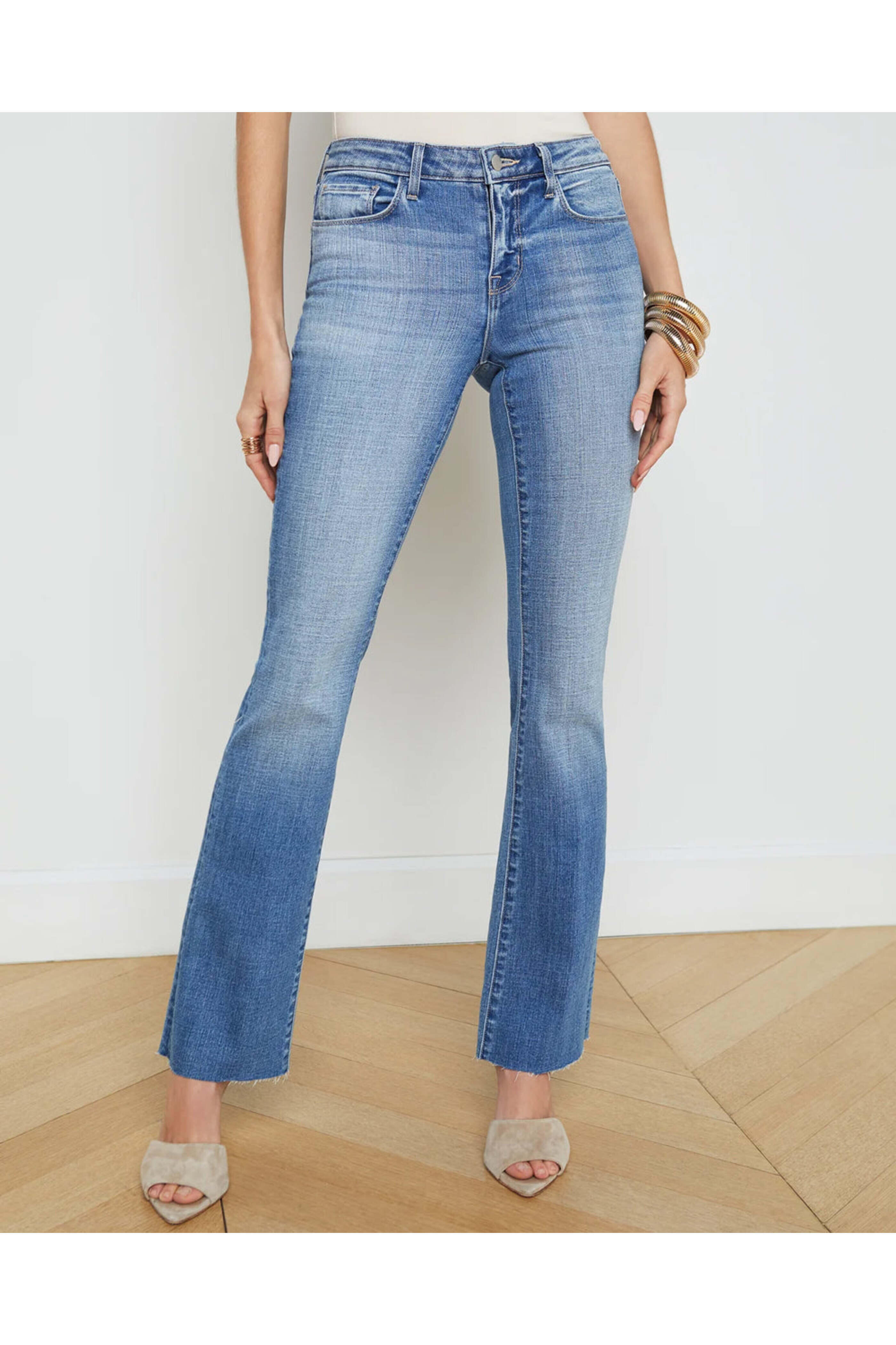 L'Agence - Low Rise Sneeki Straight Sneaker Jean in Colorado