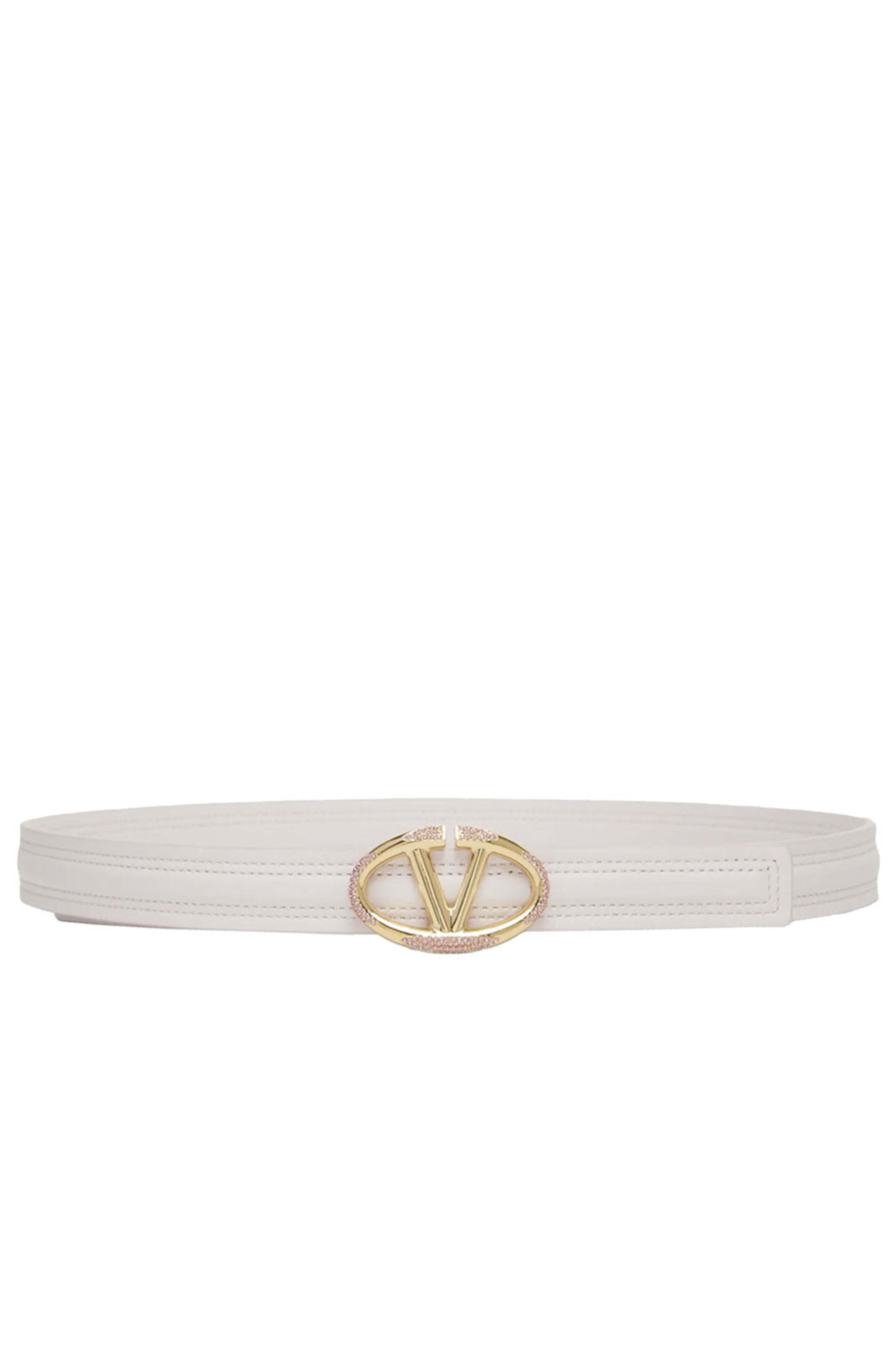 ファッション姫 通販 Rhinestone - Garavani Valentino V-Logo Light in Belt Leather 小物