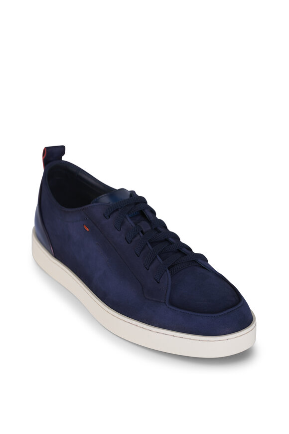 Santoni Montecarlo Blue Suede Sneaker