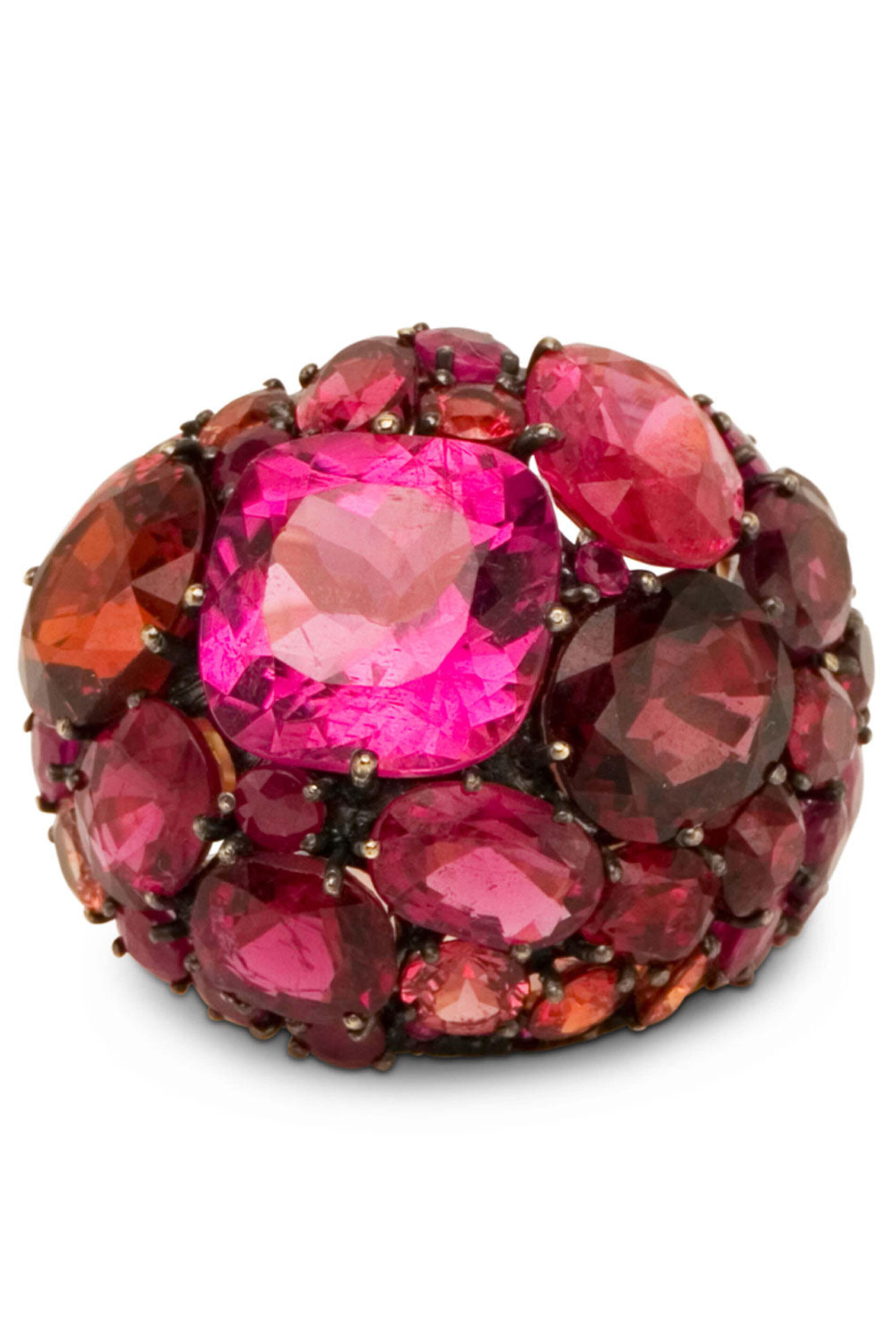 Michael Tracy - Caballe Spinel and Garnet Large Dome Ring