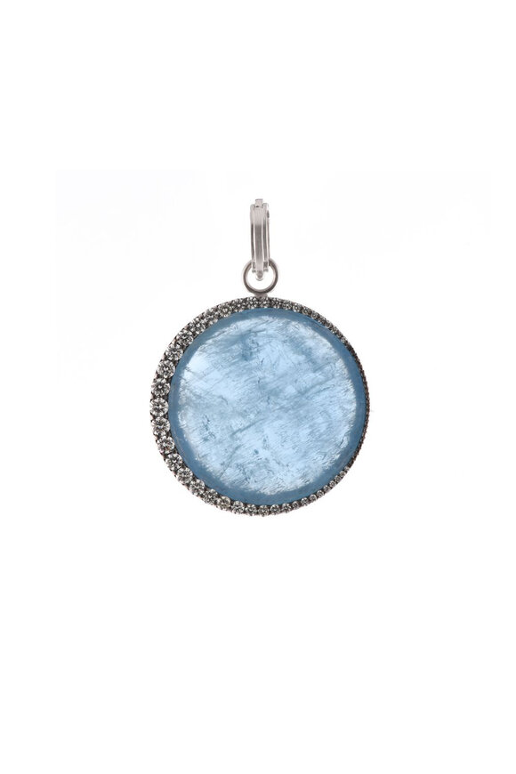 Sylva & Cie Aquamarine Crescent Pendant - view 1