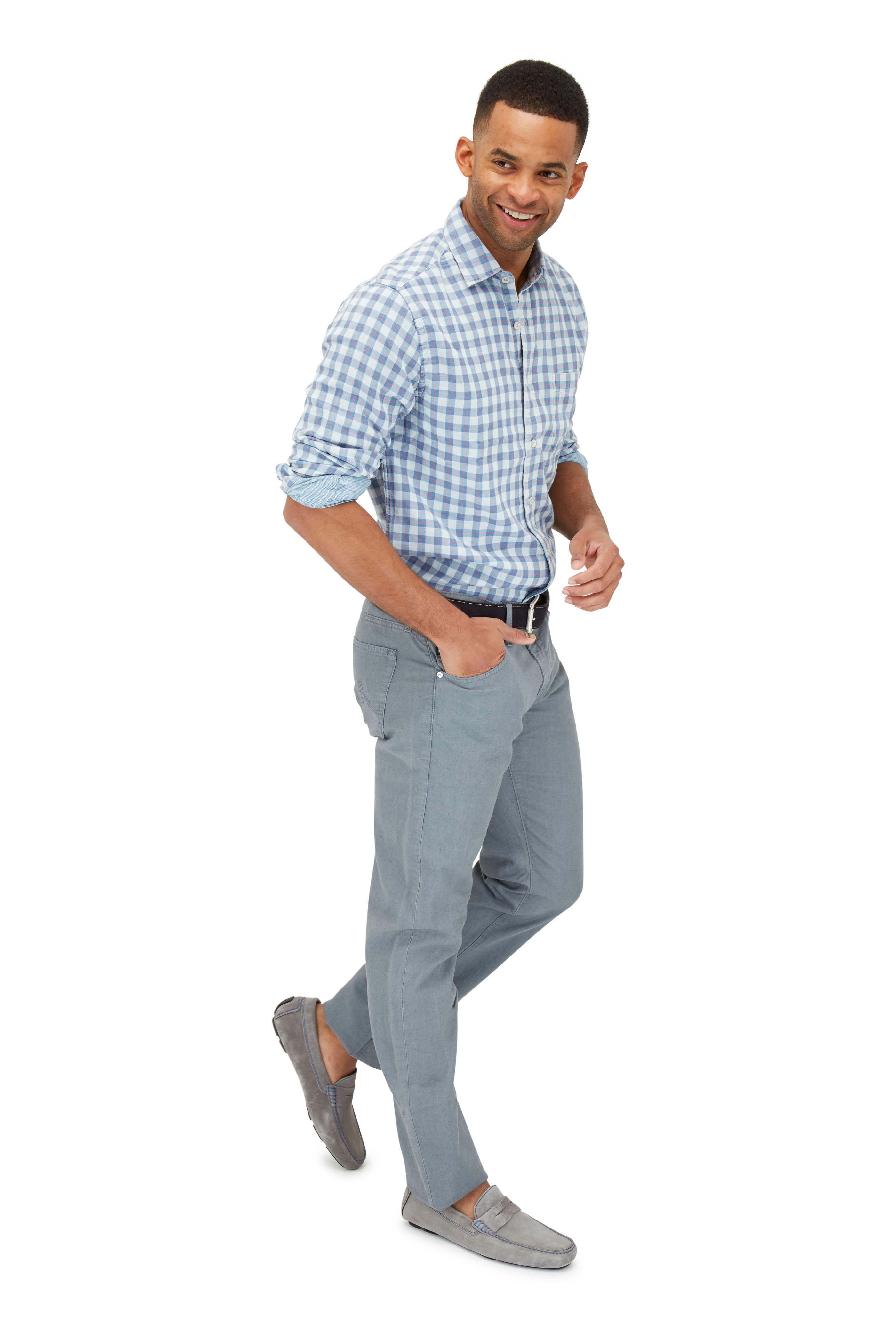 To Boot New York Gray Suede With Blue Stitching Driver NWOB Mens To Boot New York - Gray Suede With Blue Stitching Suede Driver main image 4