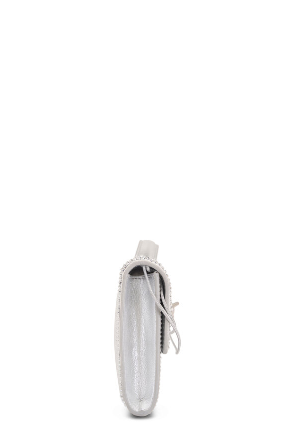 Bottega Veneta Andiamo White Moonlight & Silver Crystal Clutch - view 3