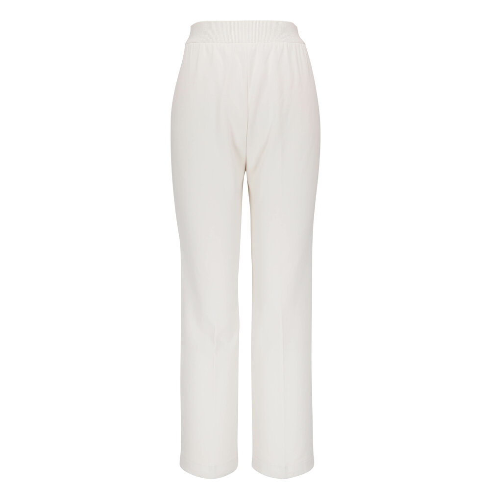 Agnona - Ivory Stretch Cotton Crop Pant | Mitchell Stores