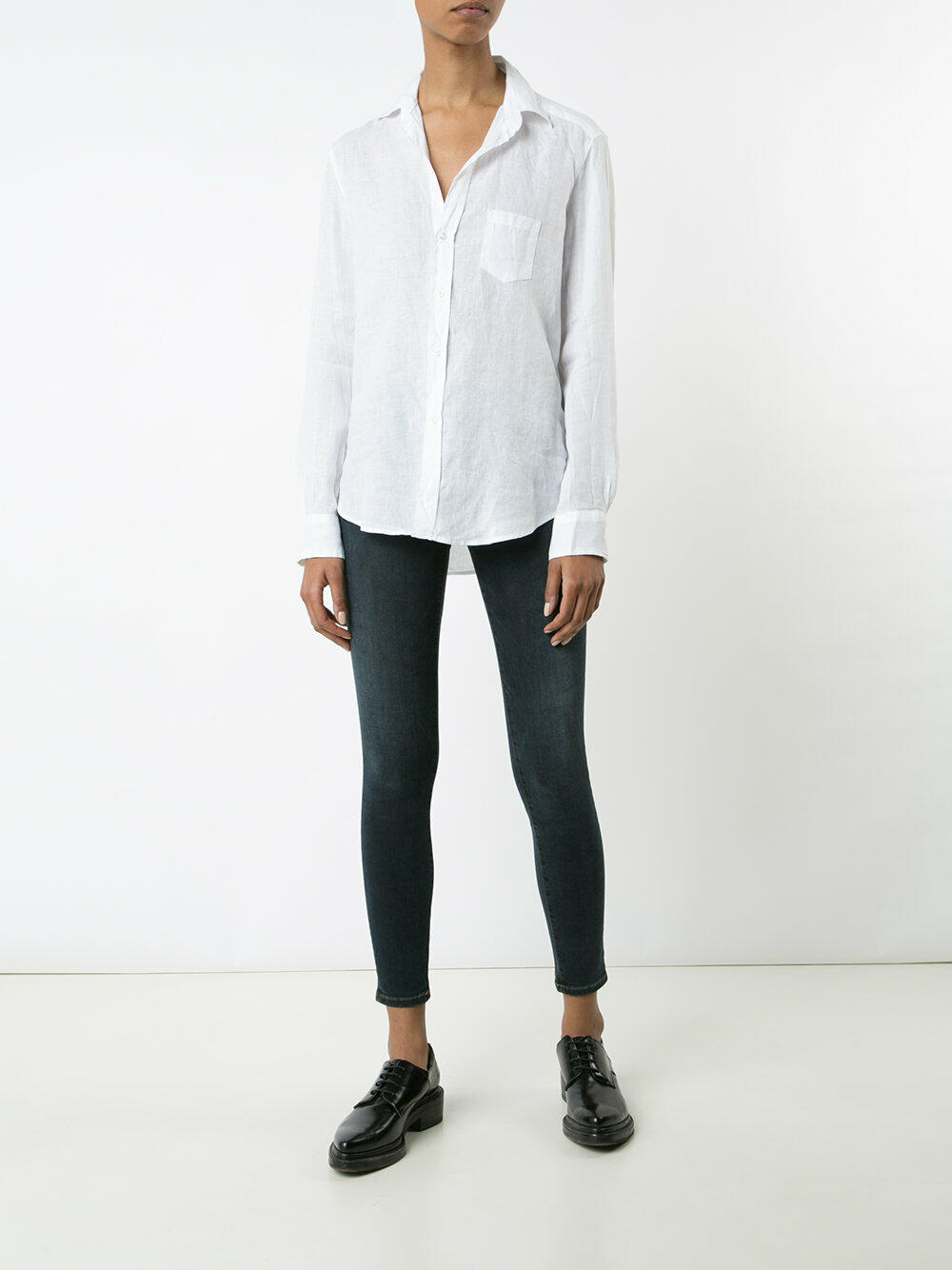 Eileen, Relaxed Button-Up Shirt, Cream Glitter | Frank & Eileen