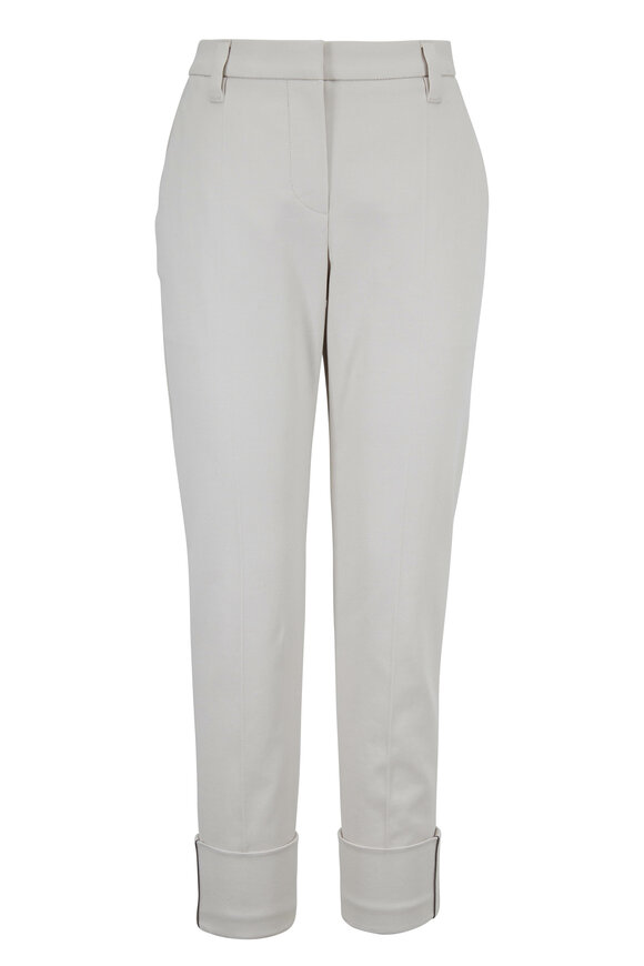 Brunello Cucinelli - Exclusively Ours! Oat Twill Monili Cuffed Pant
