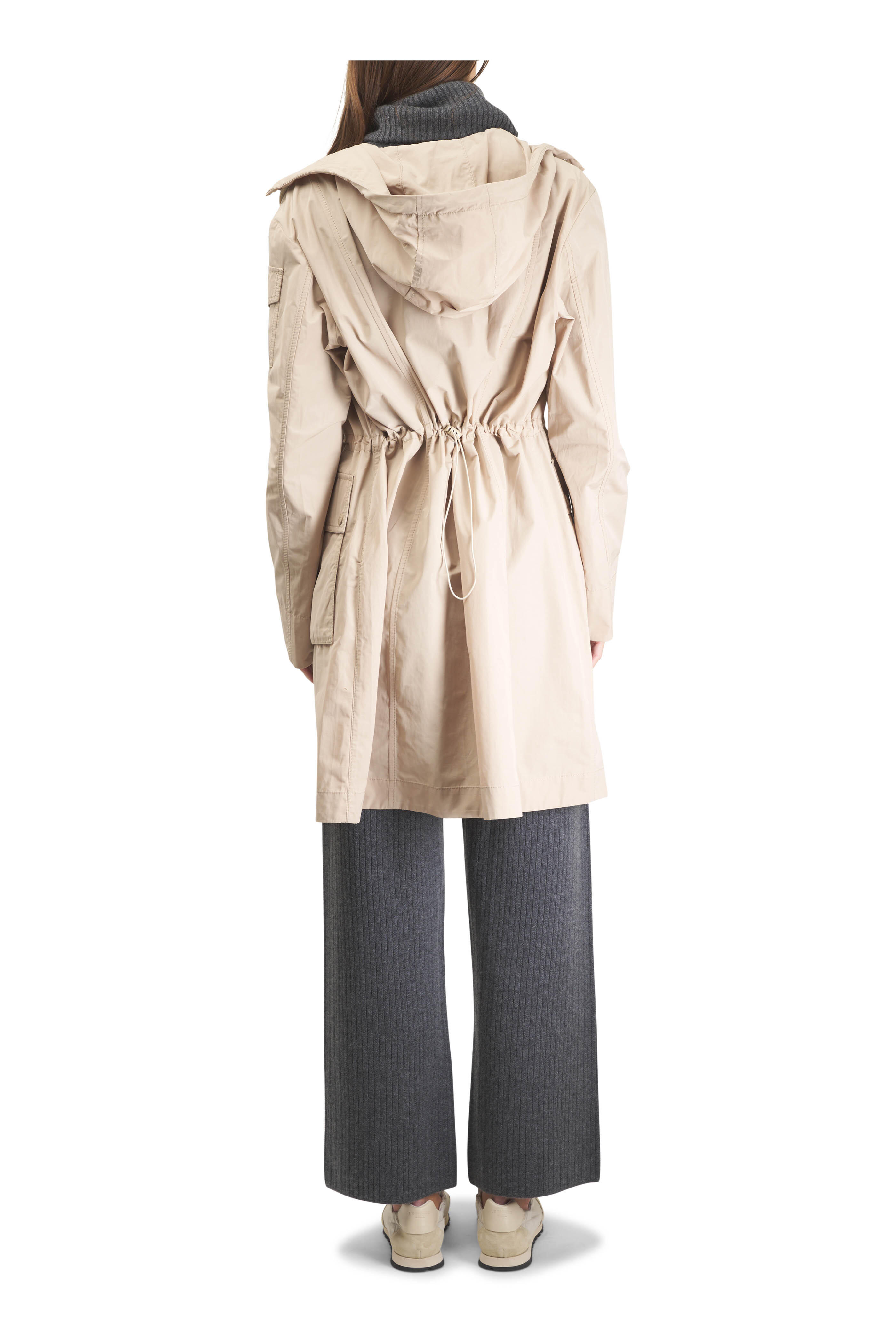 Le Monde Béryl - Slim Runner Ivory Suede & Nylon Sneaker