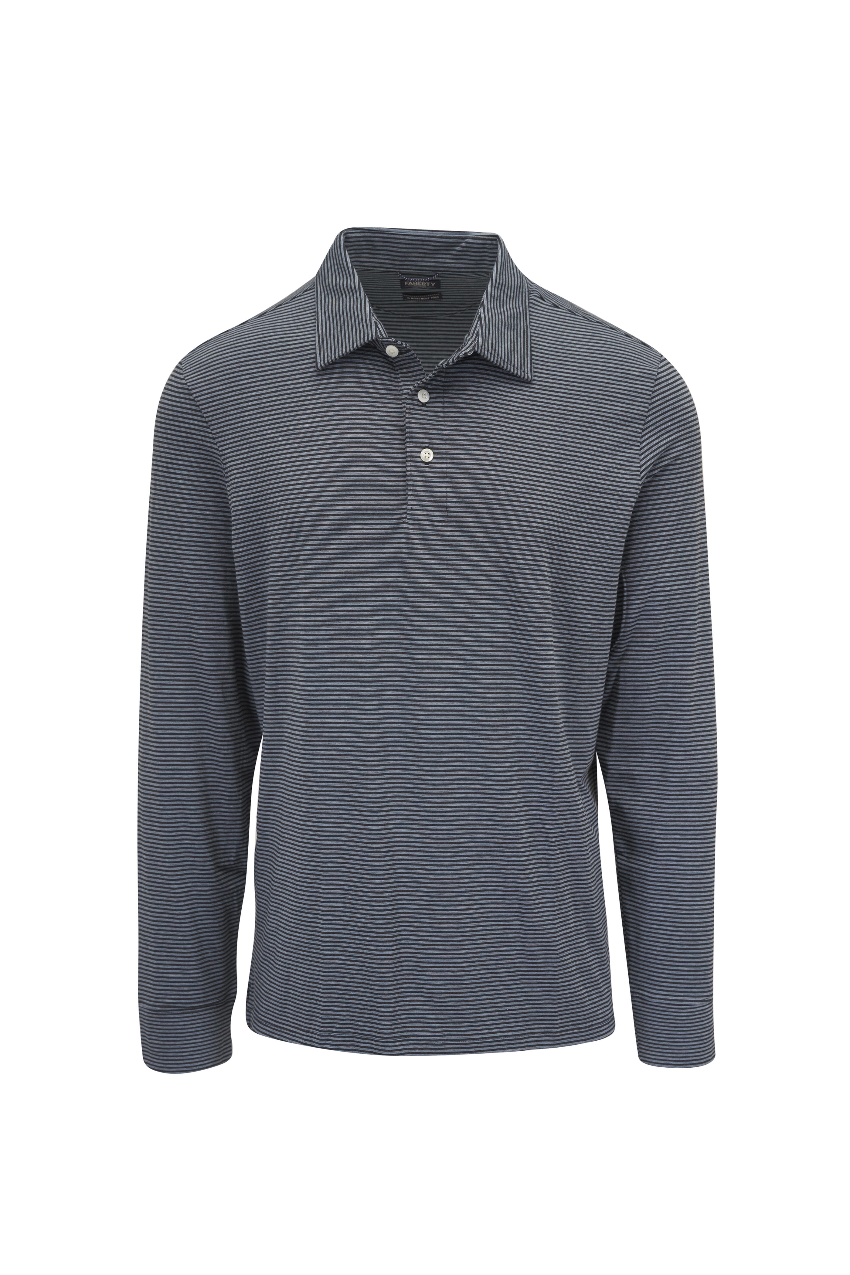 Faherty Brand - Movement™ Moonlight Point Stripe Long Sleeve Polo