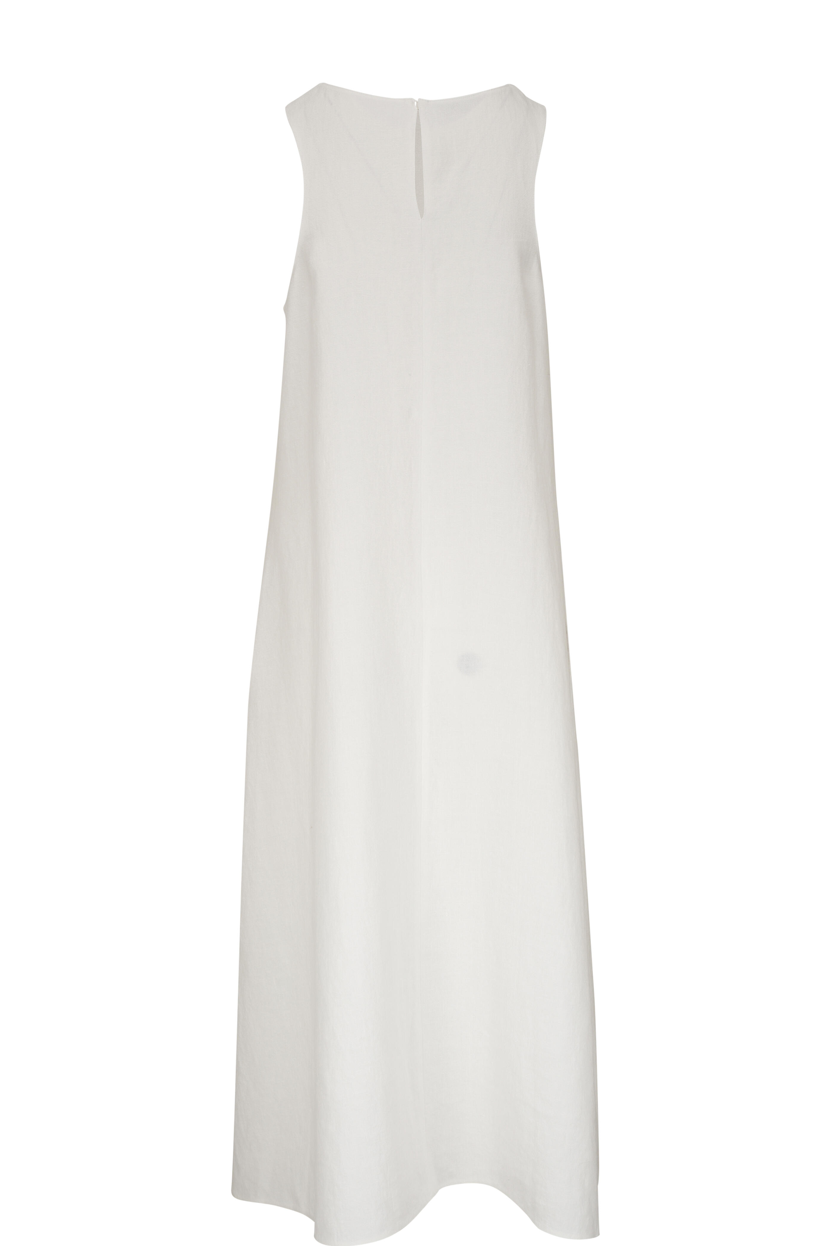 Lafayette 148 New York - Linen White A-Line Maxi Dress