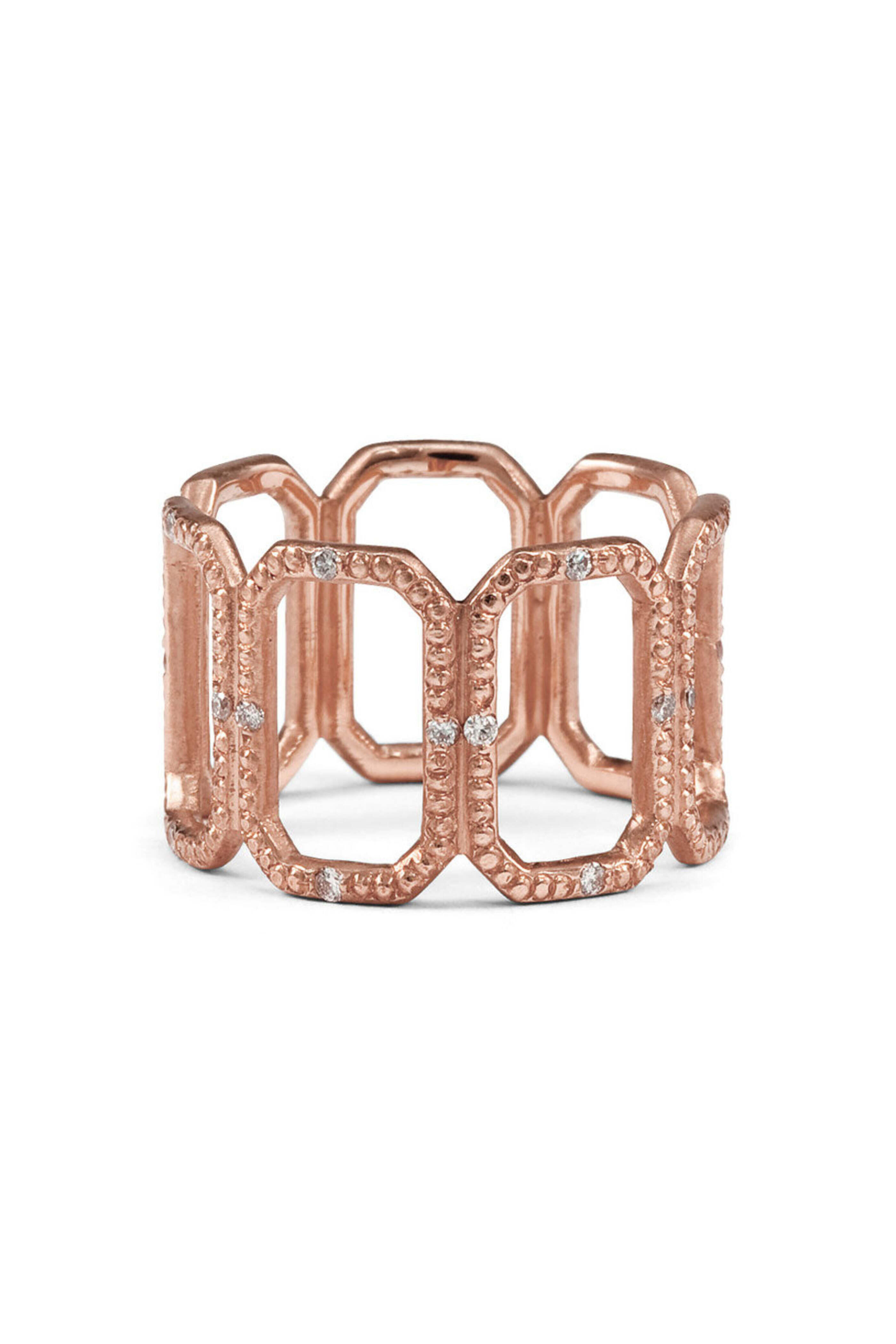 Sylva & Cie - Rose Gold Windows Band Ring