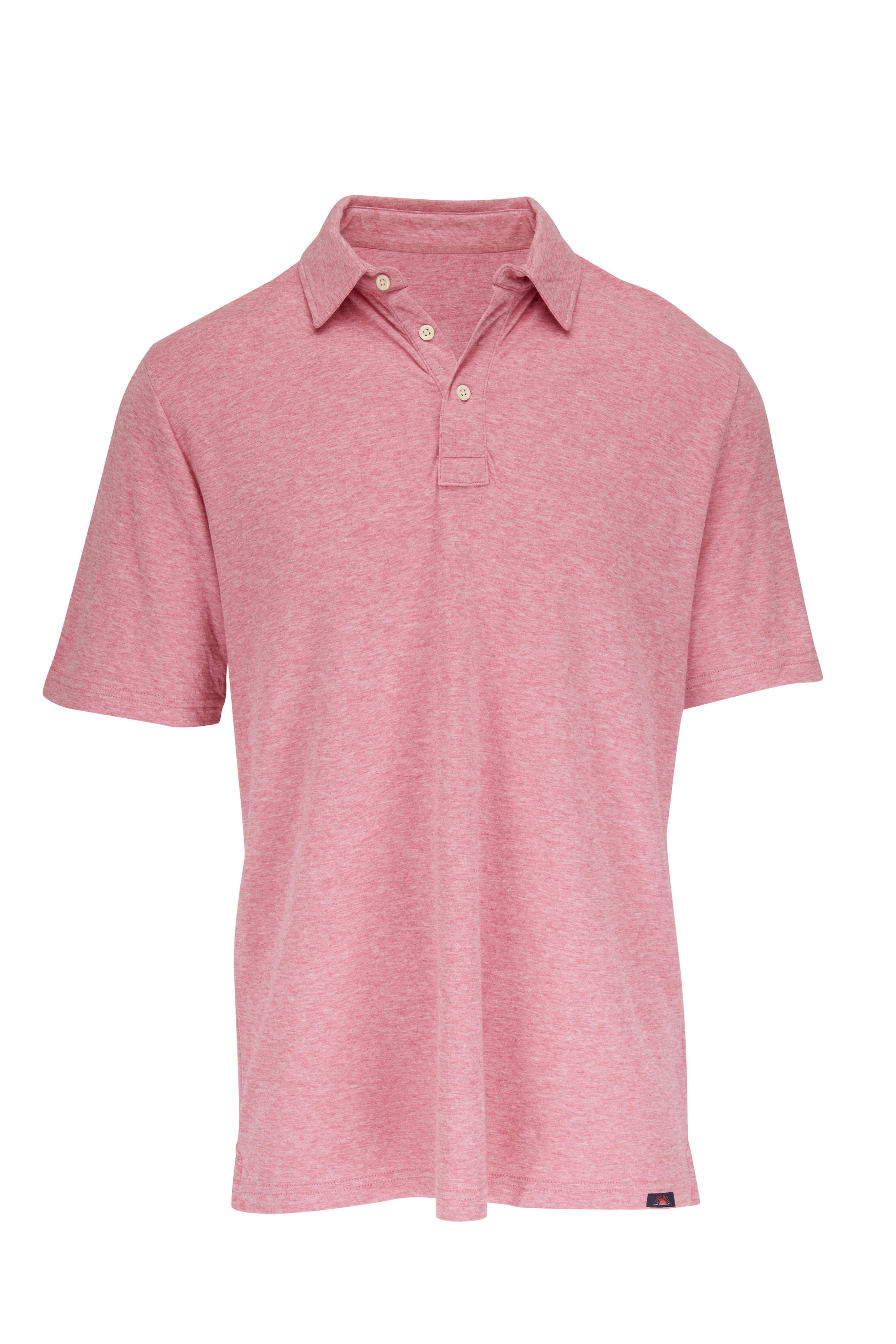Faherty Brand - Cloud Faded Flag Heathered Short Sleeve Polo