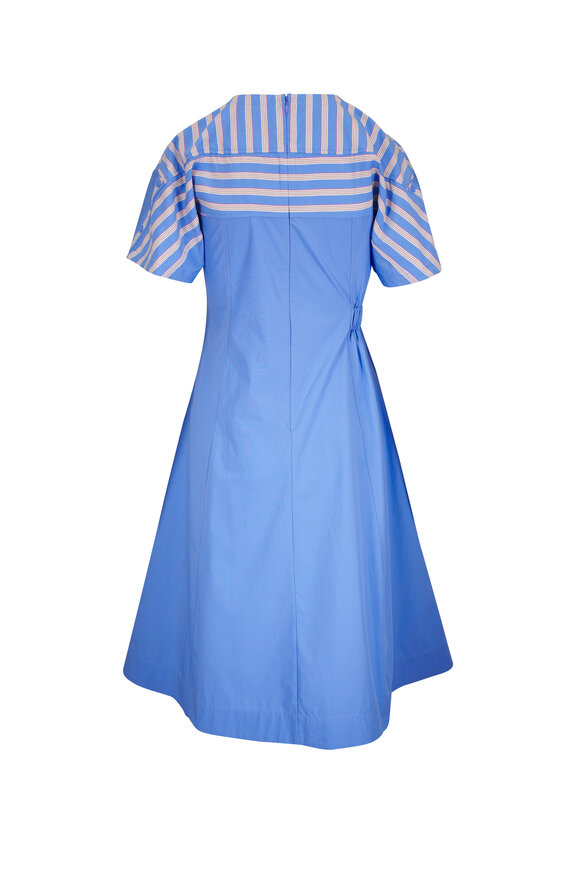 3.1 Phillip Lim - Oxford Blue Stripe Asymmetrical Dress