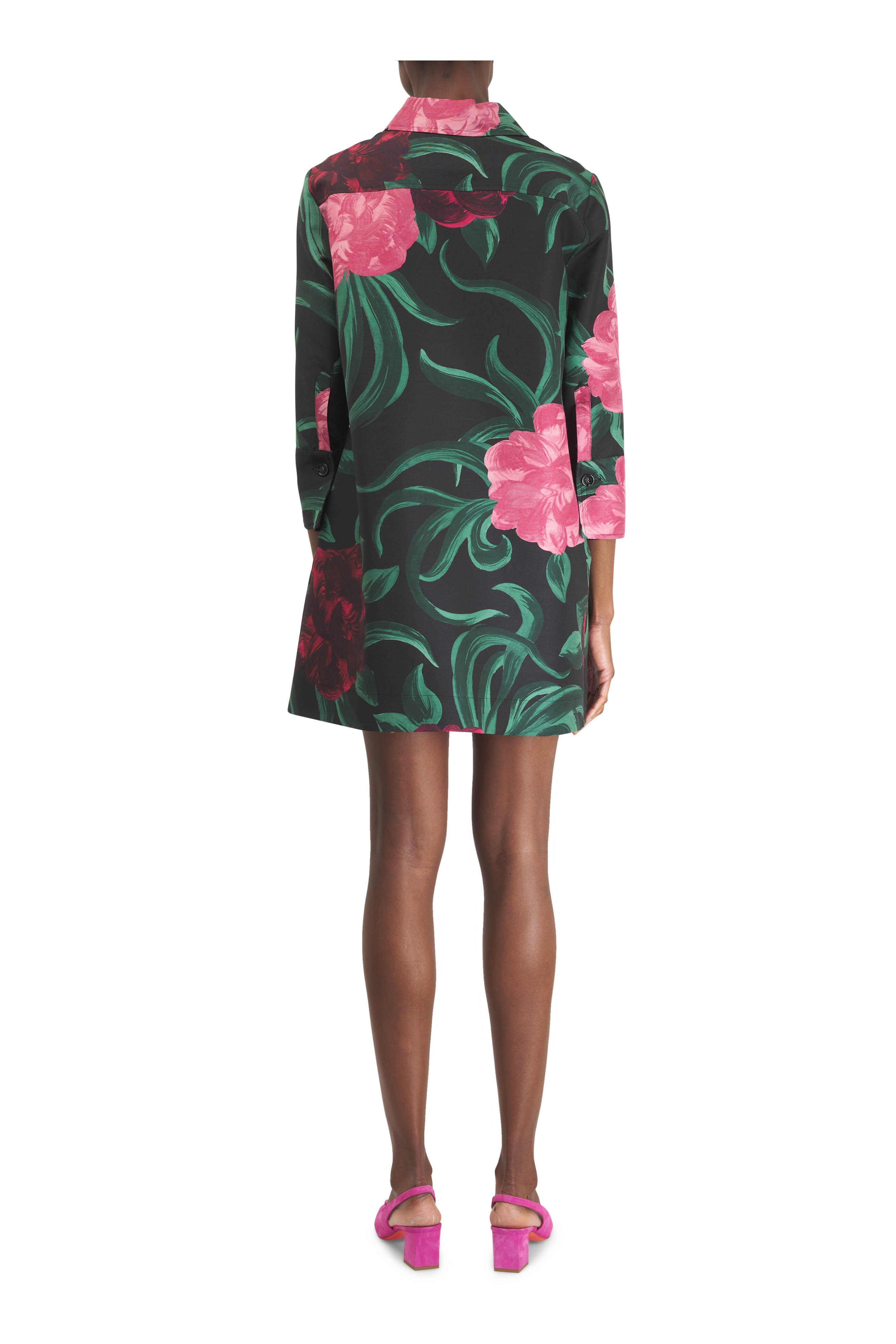 La DoubleJ - Short Artemis Wool Cady Peony Dress