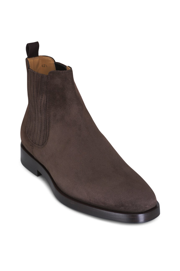 Brunello Cucinelli - Chelsea Dark Brown Suede Ankle Boot