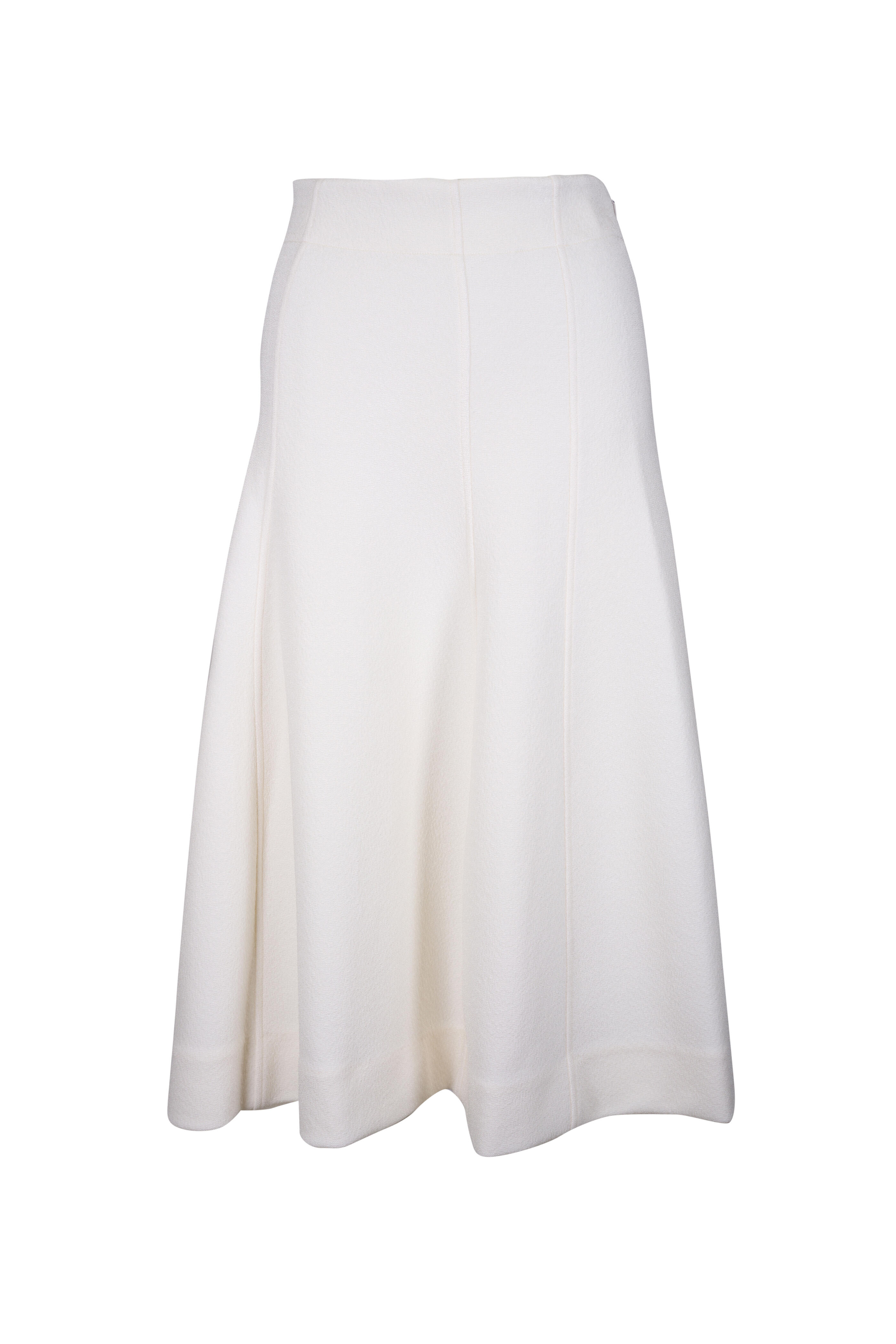 Jil Sander - Latte Shiny Flared Skirt