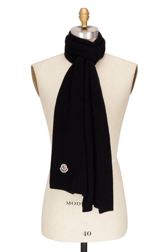 Moncler - Black Knit Scarf 