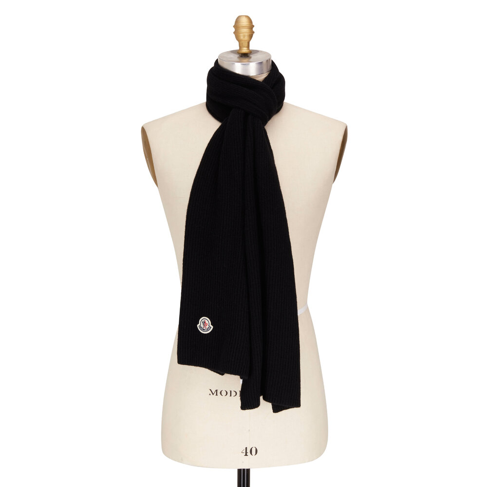 美品　モンクレール　 MONCLER☆Sciarpaチェック柄スカーフブルー 大人気！】MONCLER☆Sciarpaチェック柄スカーフブルー マフラー