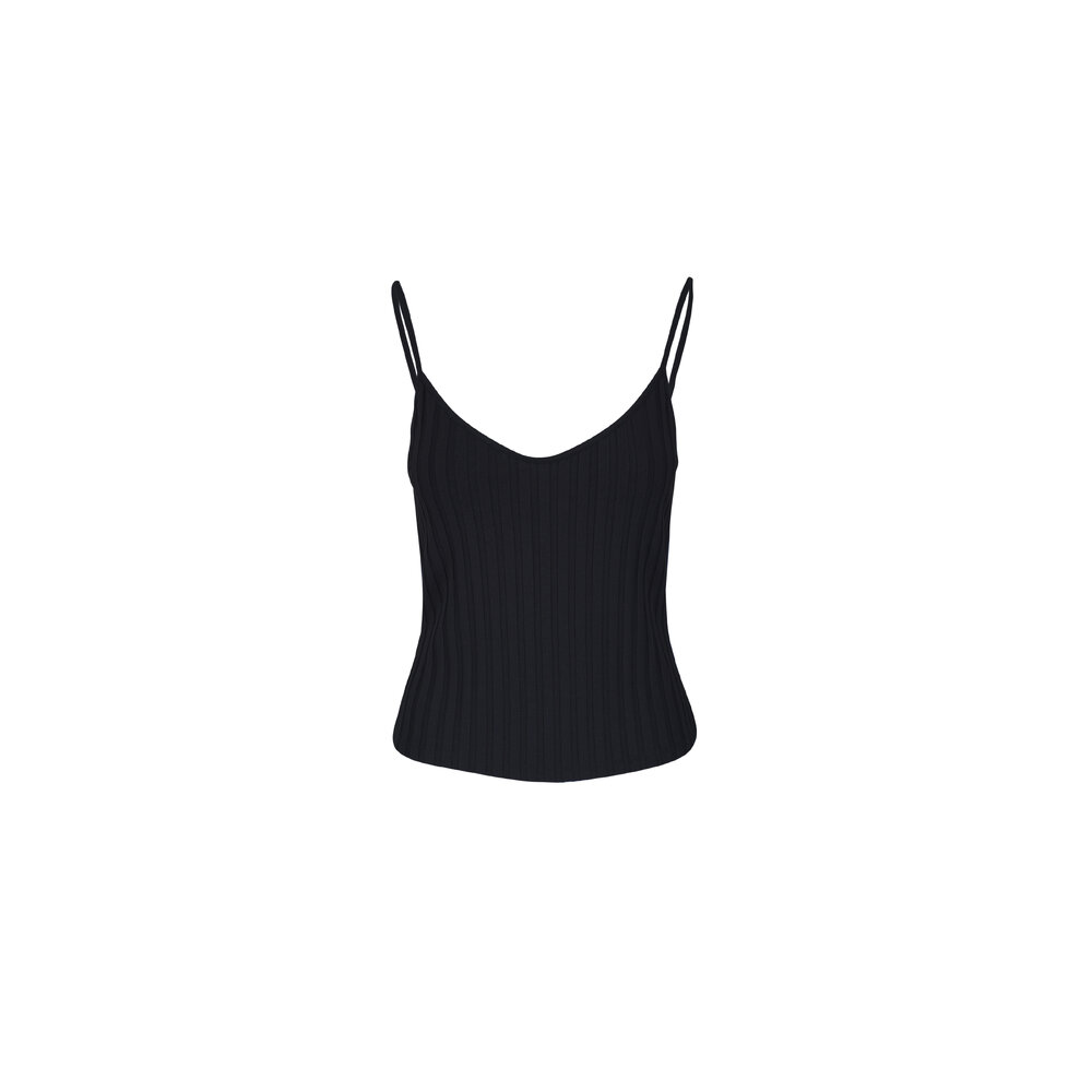 Vince - Black Ribbed V-Neck Camisole | Mitchell Stores