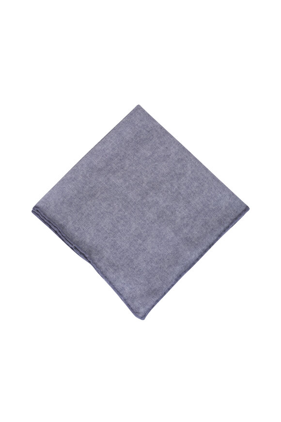 Paolo Albizzati Gray Wool & Silk Pocket Square