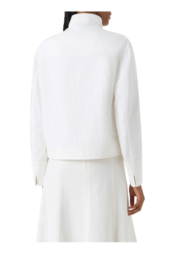 Akris Punto Cream Stretch Denim Jacket - view 3