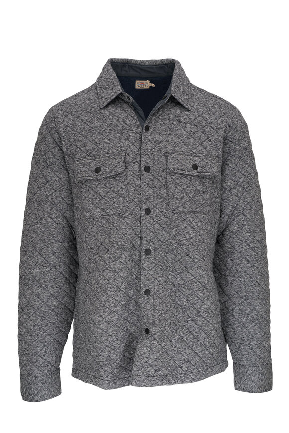 Faherty Brand - CPO Epic Carbon Mélange Quilted Fleece Shacket 