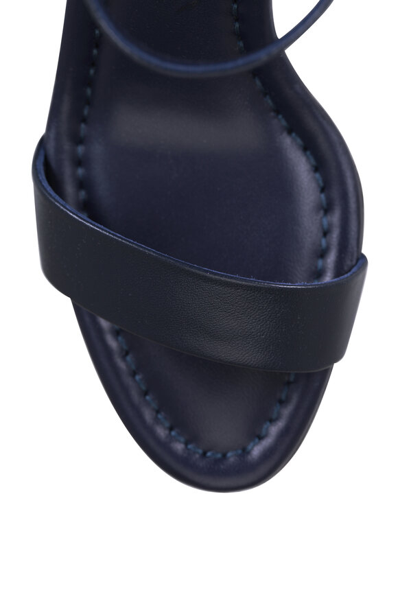 Christian Louboutin Jane Marine Nappa Leather Sandal, 85mm - view 4