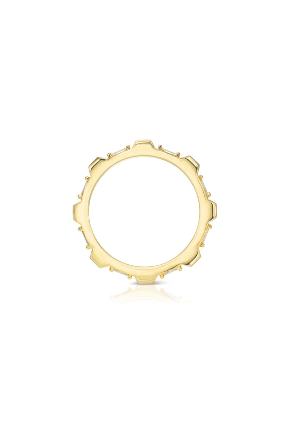 Dru 14k Yellow Gold Diamond Baguette Helios Ring - view 2