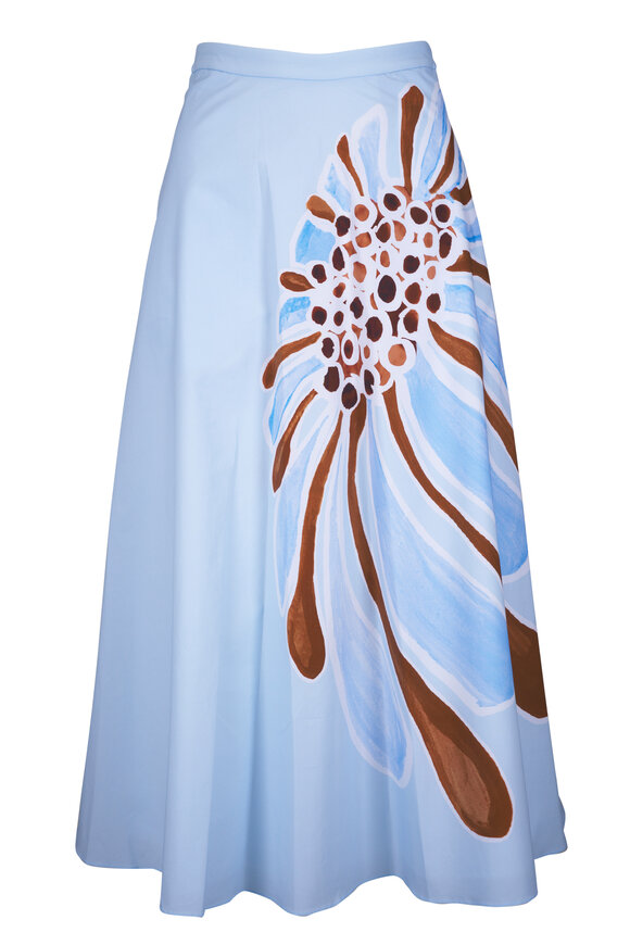 Dorothee Schumacher Blue Floral Power Flower Skirt