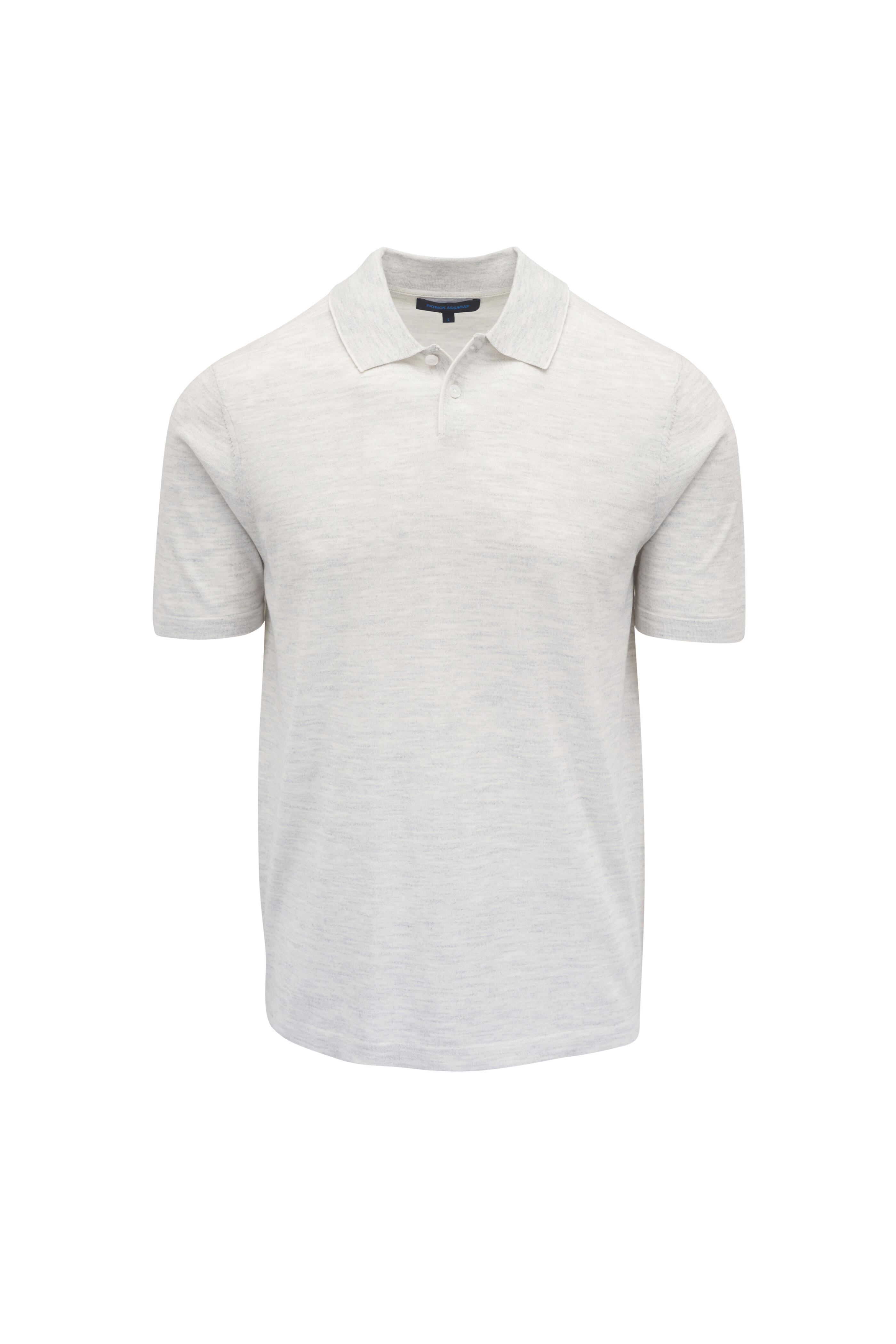 Patrick Assaraf - Light Gray & White Tipped Polo