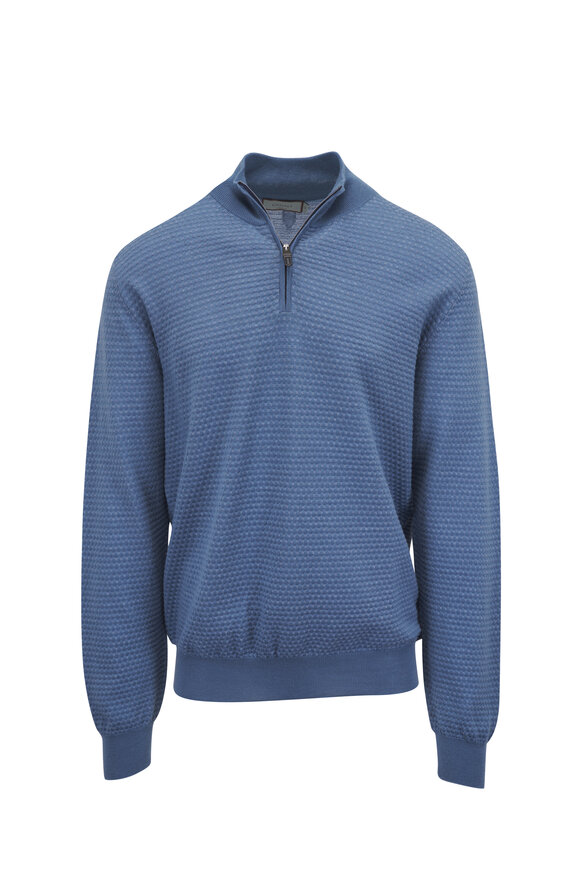 Tom Ford - Petrol Wool Crewneck Sweater | Mitchell Stores
