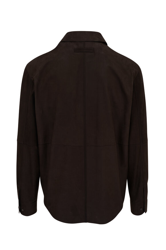 Zegna - Brown Second Skin Leather Overshirt 