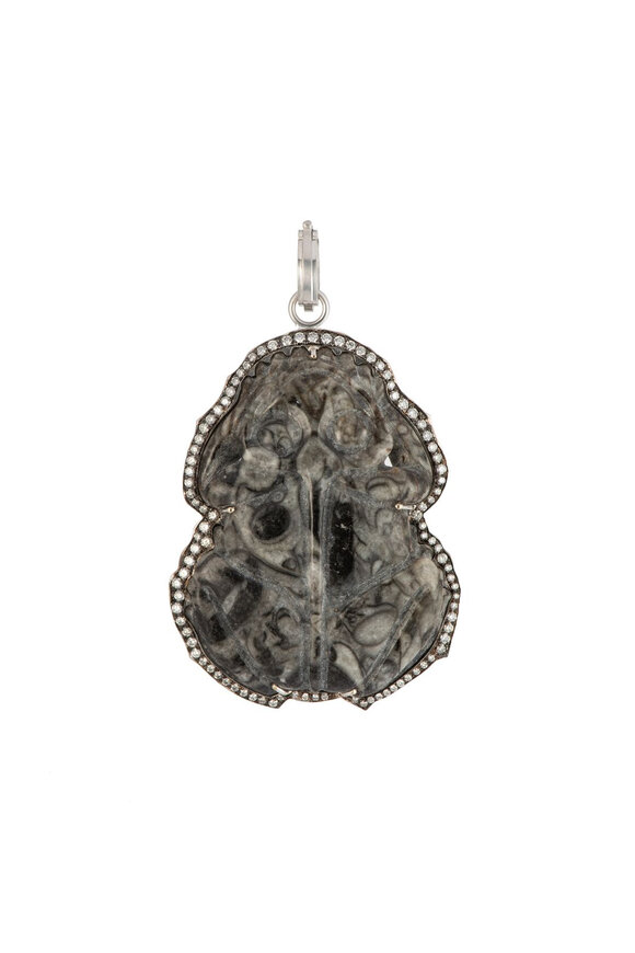 Sylva & Cie Fossil Frog Pendant - view 1