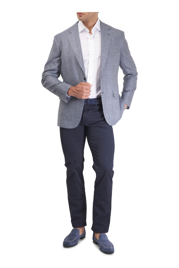 Brioni White Stretch Cotton Twill Dress Shirt