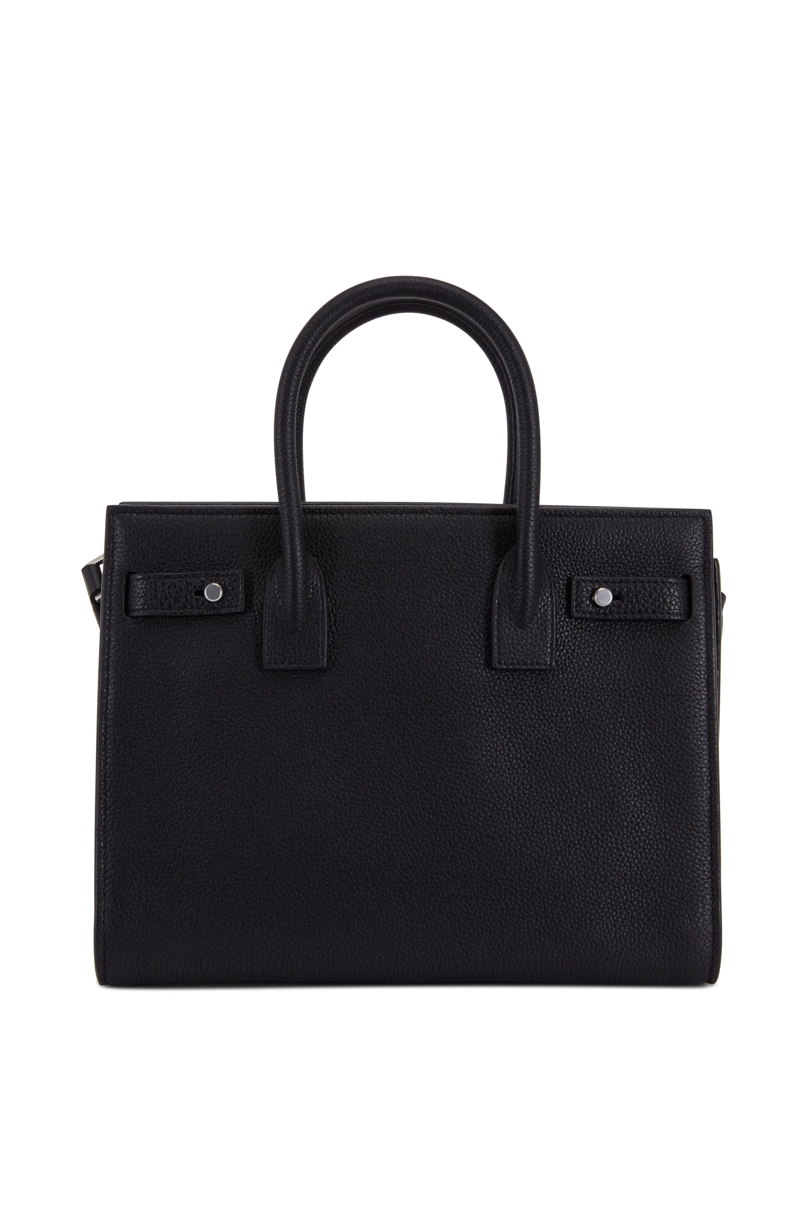 Saint Laurent - Sac De Jour Black Bonded Leather Baby Bag