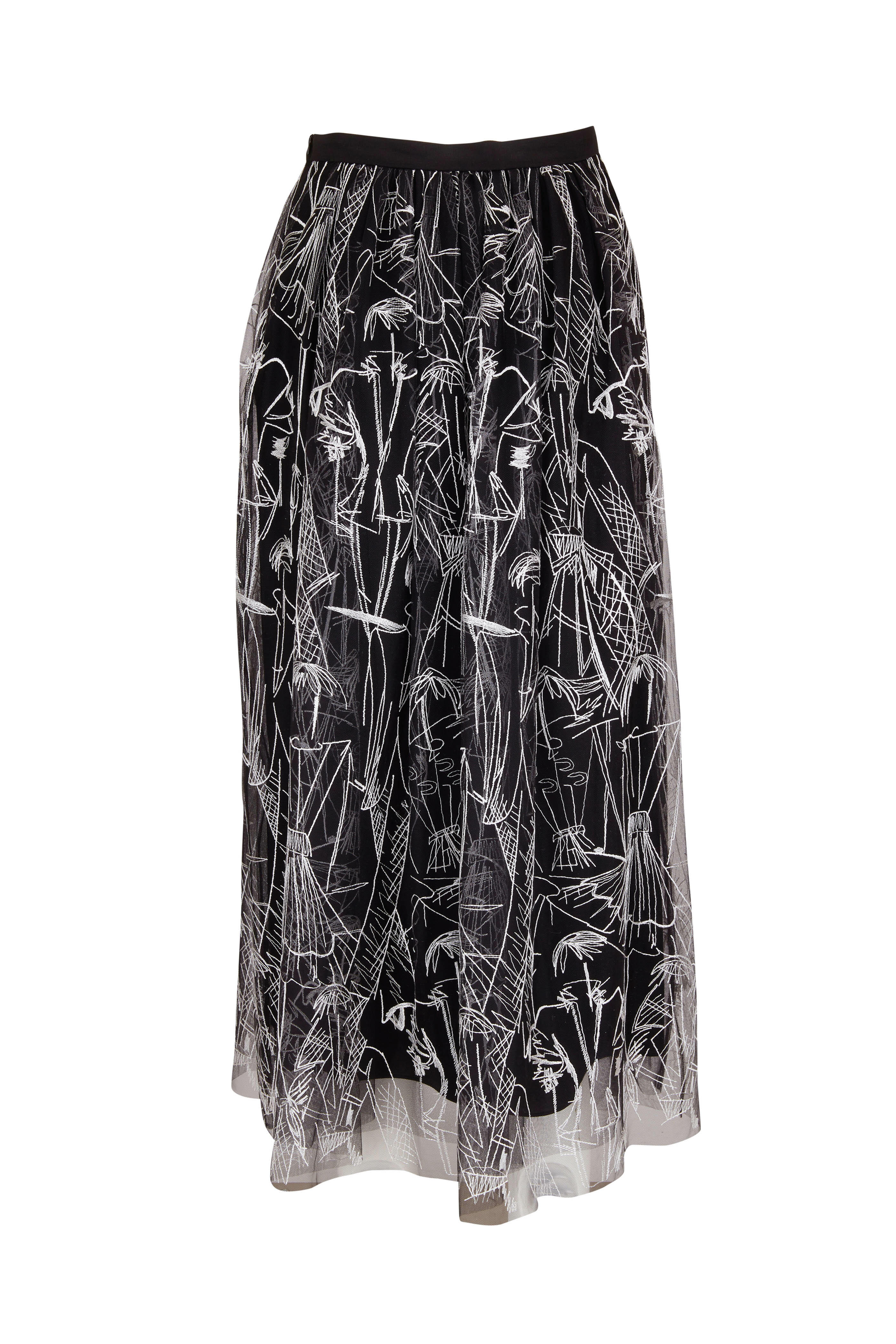 Shop Akris Silk Crepe Fringe Skirt | Saks Fifth Avenue