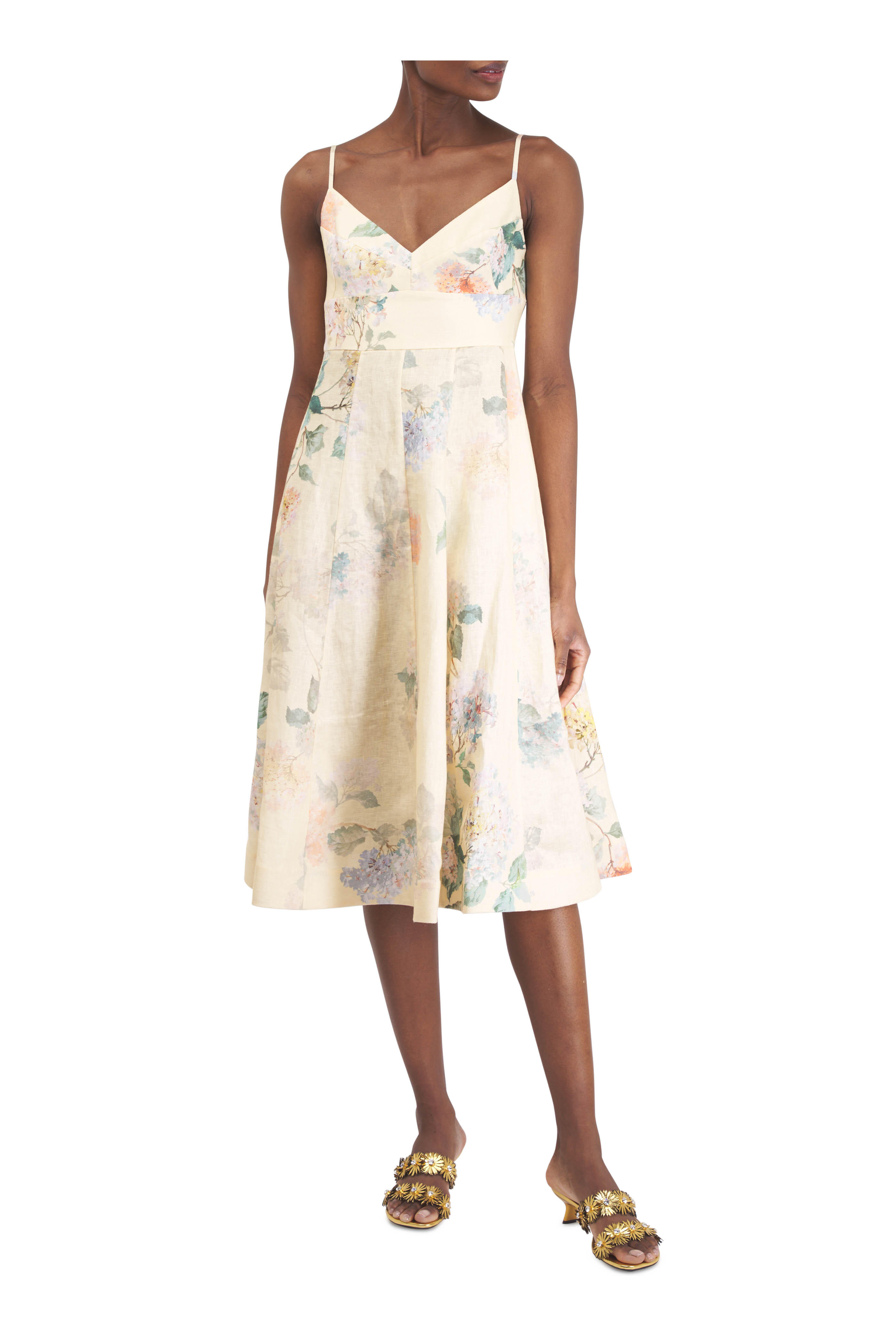 Loewe - Gold Petal Double Strap Sandal, 45mm