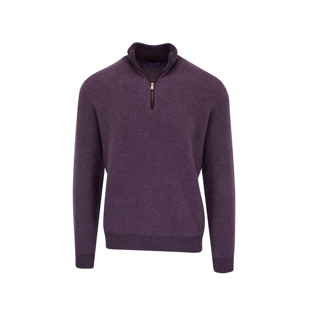 【新品未使用】Ralph Lauren Purple Label シルク ニット ケーブルニット シルク Vネック セーター | ラルフ ローレン公式