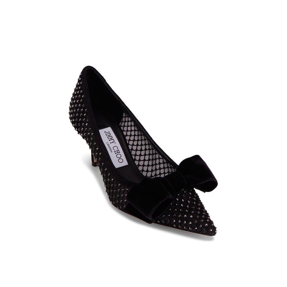 kanakana JIMMY CHOO TRACI 90 MESHパンプス JIMMY CHOO Mesh Crystal Anika 65 Pumps 38 Black 1366887