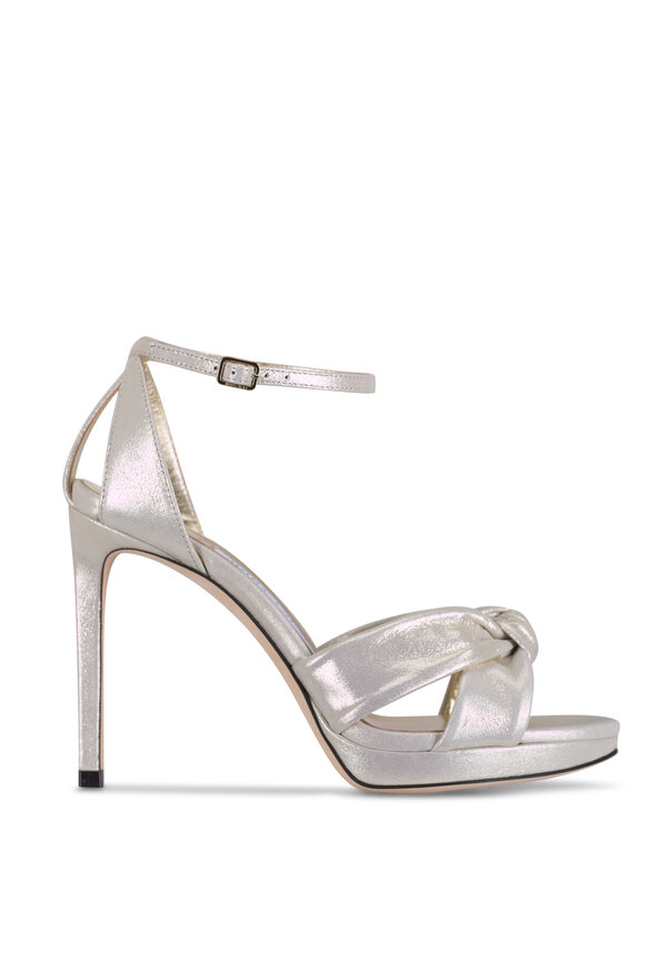 Jimmy Choo Rosie Light Soft Gold Sandal, 100mm - view 4